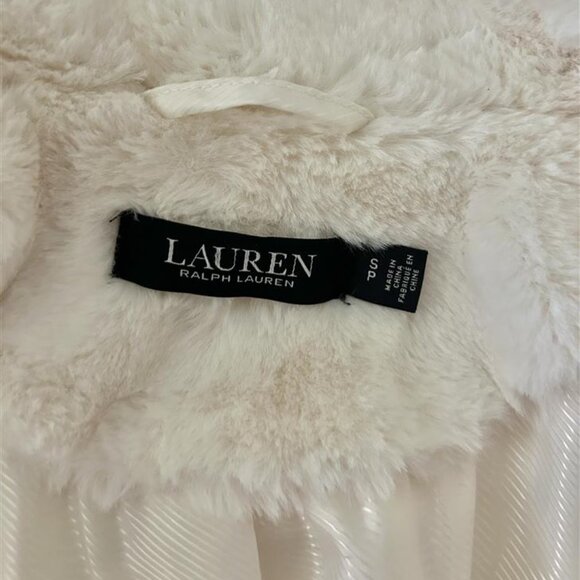 Ralph Lauren Off-White Faux Fur Jacket - Picture 3 of 3